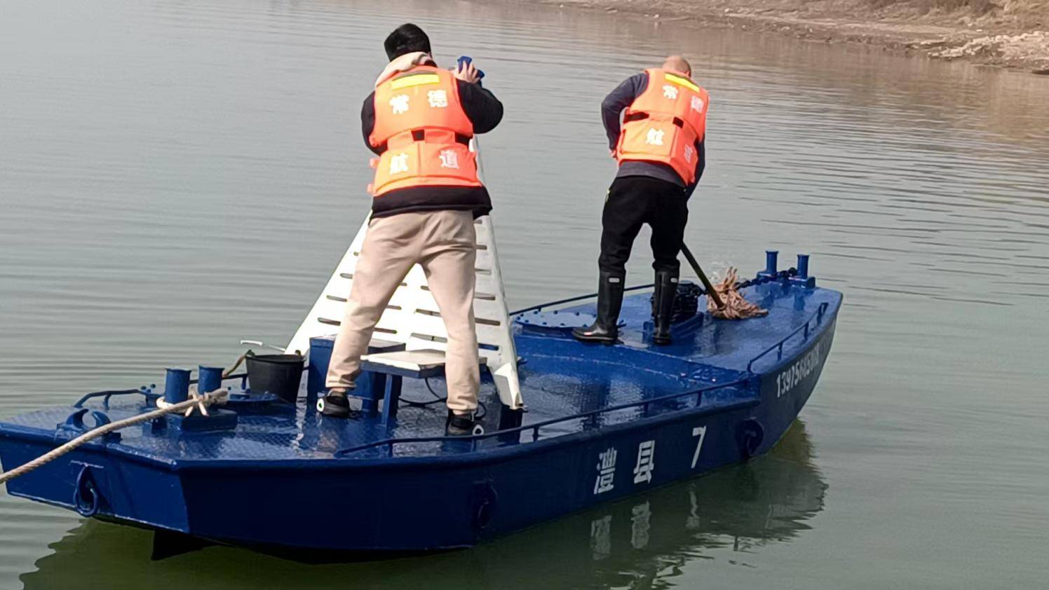 春运首日养护忙！常德航道全力护航水上平安路